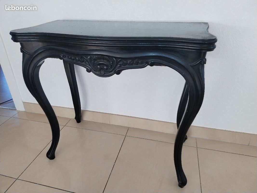 Console noir pliable bois ébène (image 5)