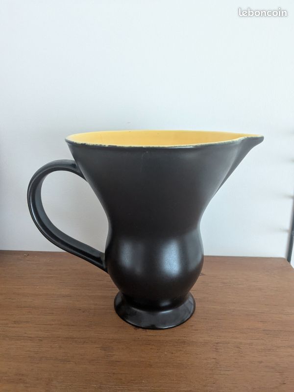 Pichet Vintage Sarreguemines Années 70 - Céramique Marron - Déco Rétro Cuisine