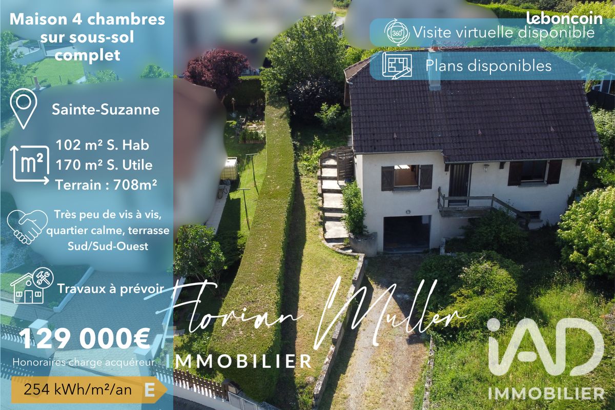Maison 5 pièces 102 m² · à Sainte-Suzanne · 102 m² · 129 000 €