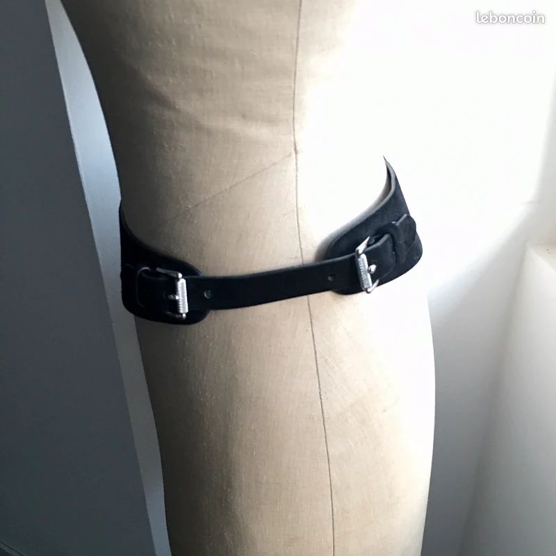 Ceinture Ralph Lauren Daim Noir chic - M (image 4)