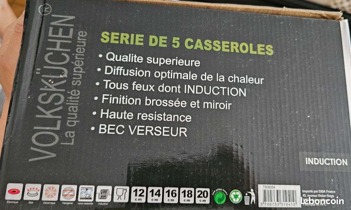 Batterie 5 caseroles inox induction (image 3)