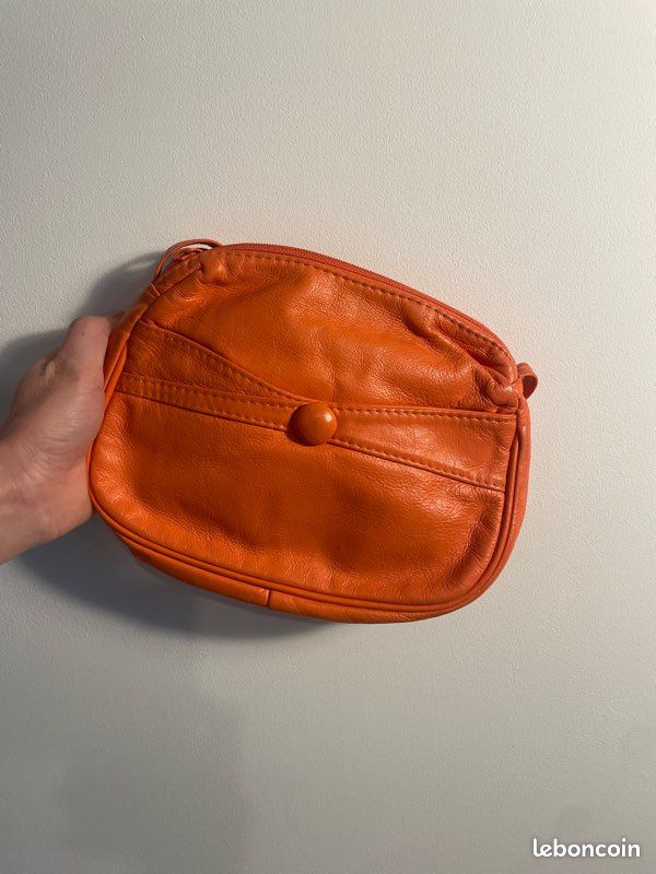 Petit sac orange vintage (image 1)