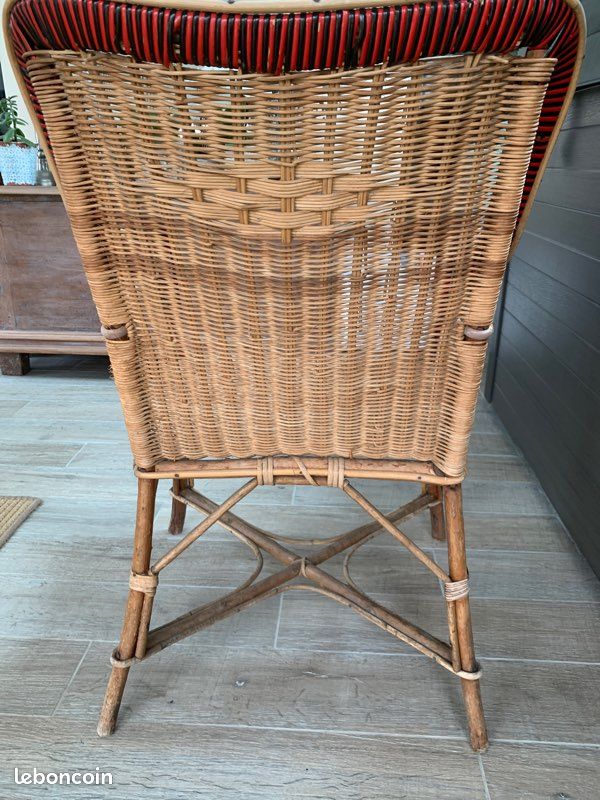 Fauteuil osier ancien (image 3)