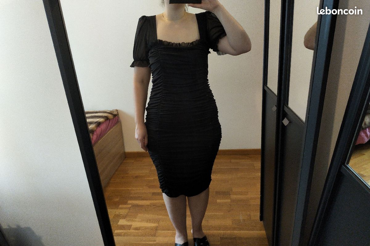 HOT Asos Robe Fourreau Longue Noire Robe Mi Longue Noir