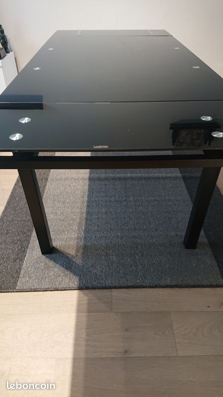 Table de salon verre trempé noir (image 2)