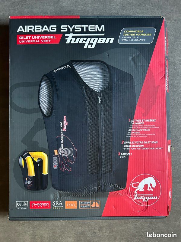 Gilet Airbag System Furygan Fury Airbag System Pour Moto Les
