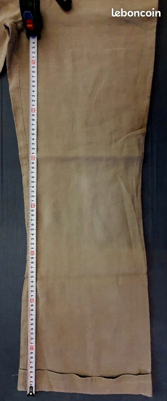 Pantalon lin camel (image 9)