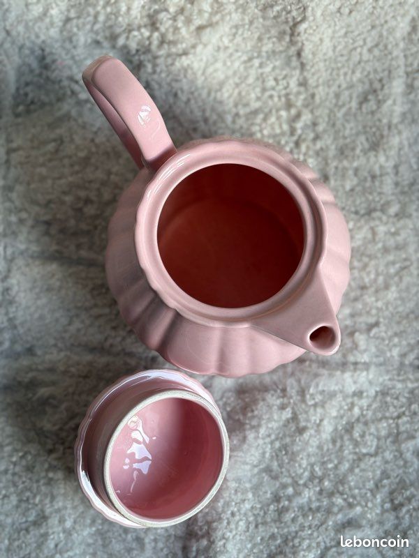 Théière rose faïence - céramique Salin les Bains (image 3)