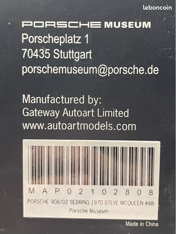 Miniature 1/18 auto art Porsche muséum Porsche 908/02 sebring 1970 Steve mcqueen N 48 (image 20)