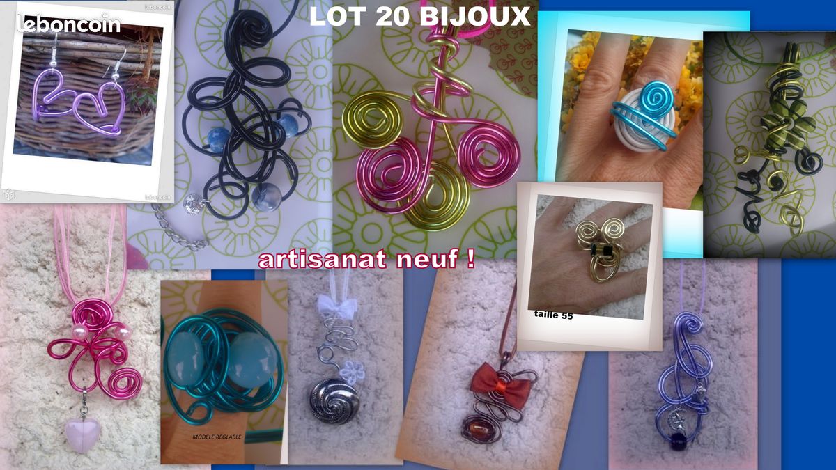 TOUT PETIT PRIX * lot 20 bijoux artisanaux neufs (image 1)
