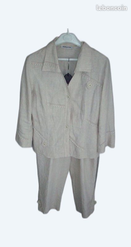 Ensemble veste pantalon lin (image 1)