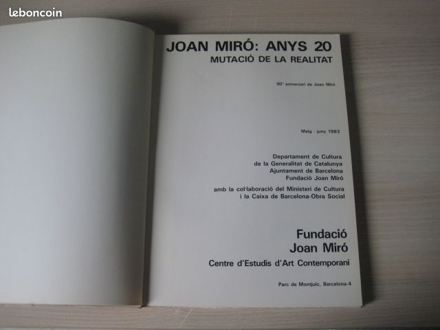 Livre JOAN MIRO ANYS VINT (image 2)