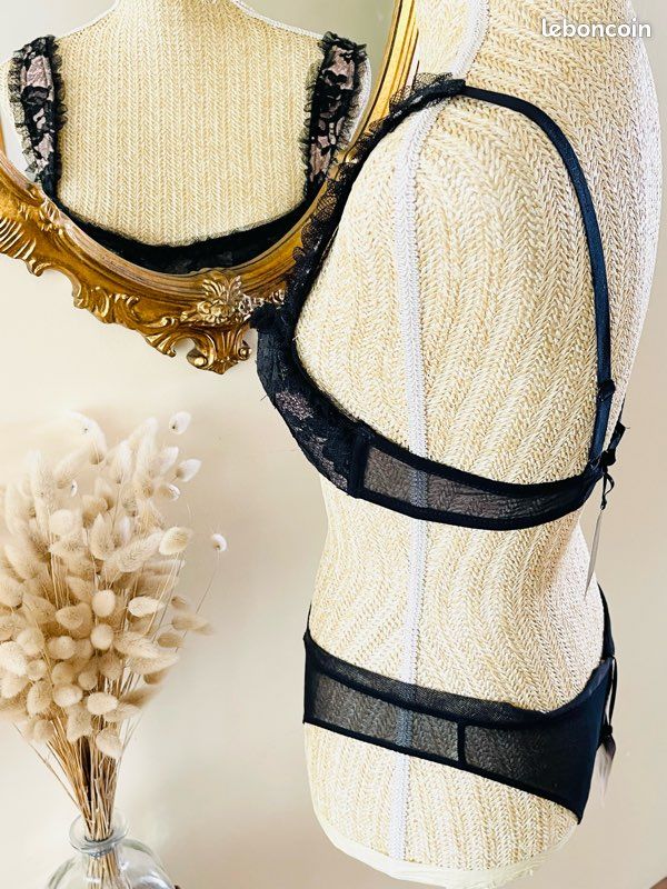 Soutien-gorge Chantal Thomass Corbeille 90B – Imprimé Pois – Neuf Avec étiquettes