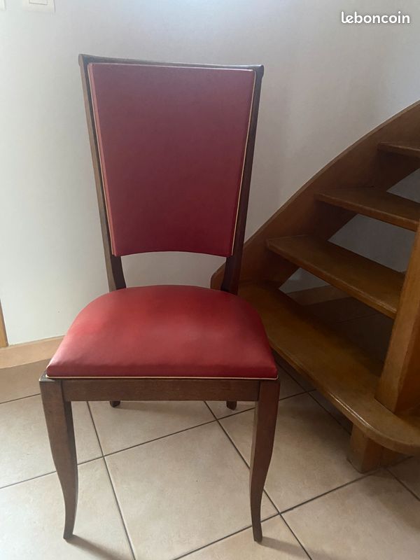 Chaises vintage rouge (image 2)