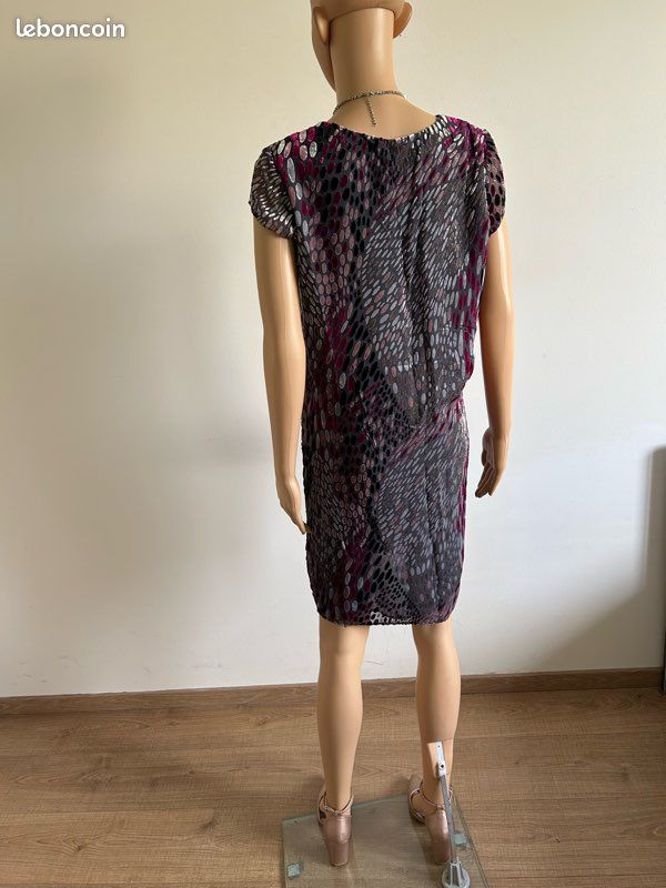 Robe Jacqueline Riu Taille 38 - Modèle Asymétrique Marron/noir - Neuf Sans étiquettes