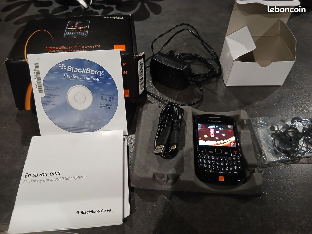 Blackberry Curve 8520 Noir - Pour Pièces/défectueux, Réparation Ou Cannibalisation