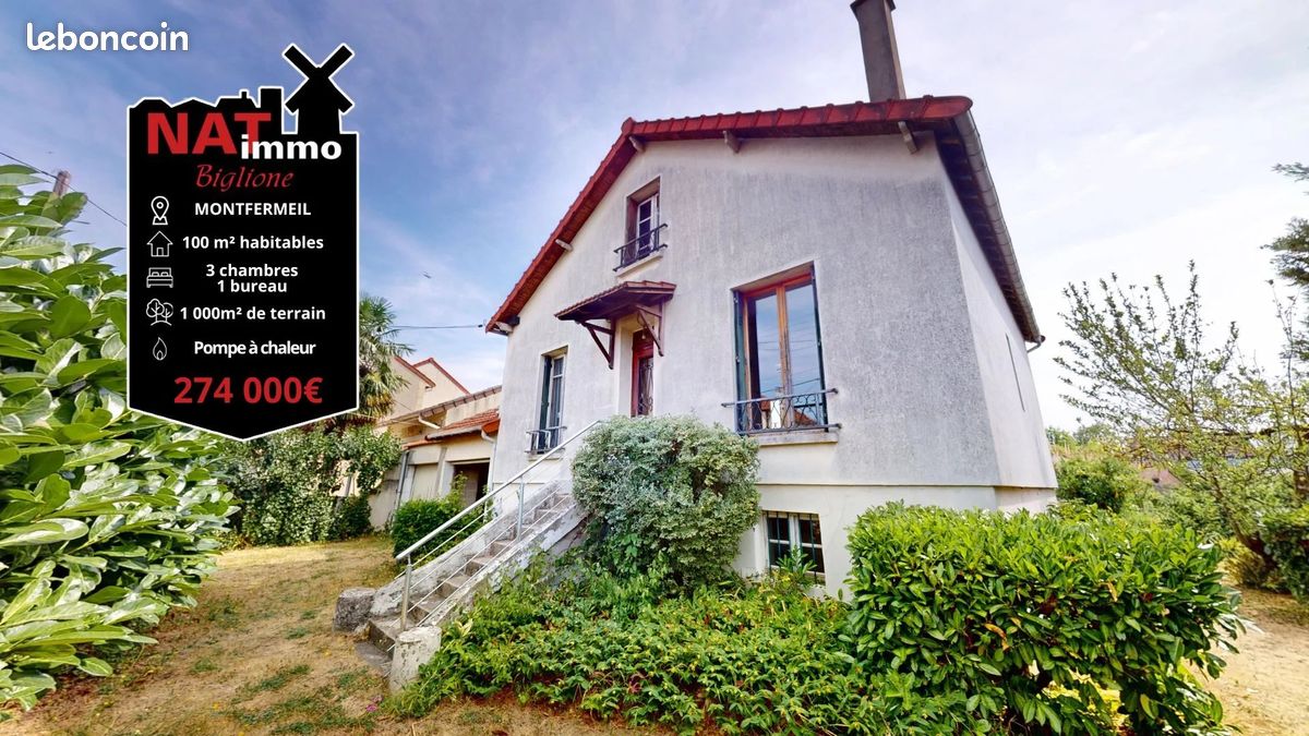 Maison 5 pièces 100 m² · à Montfermeil · 100 m² · 274 000 €
