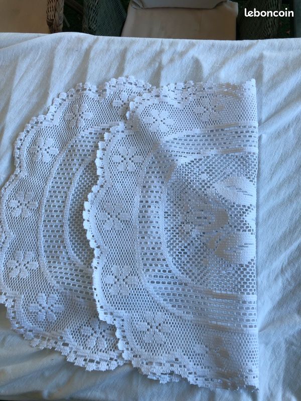 Napperon coton blanc 66cm x 45 cm (image 3)