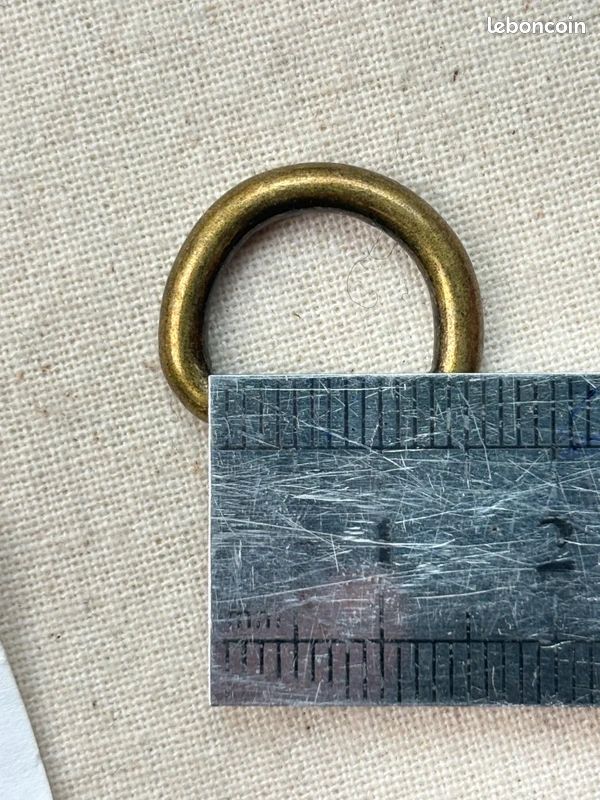 12mm - Lot de 10 anneaux demi-lune en métal - Bronze (image 3)