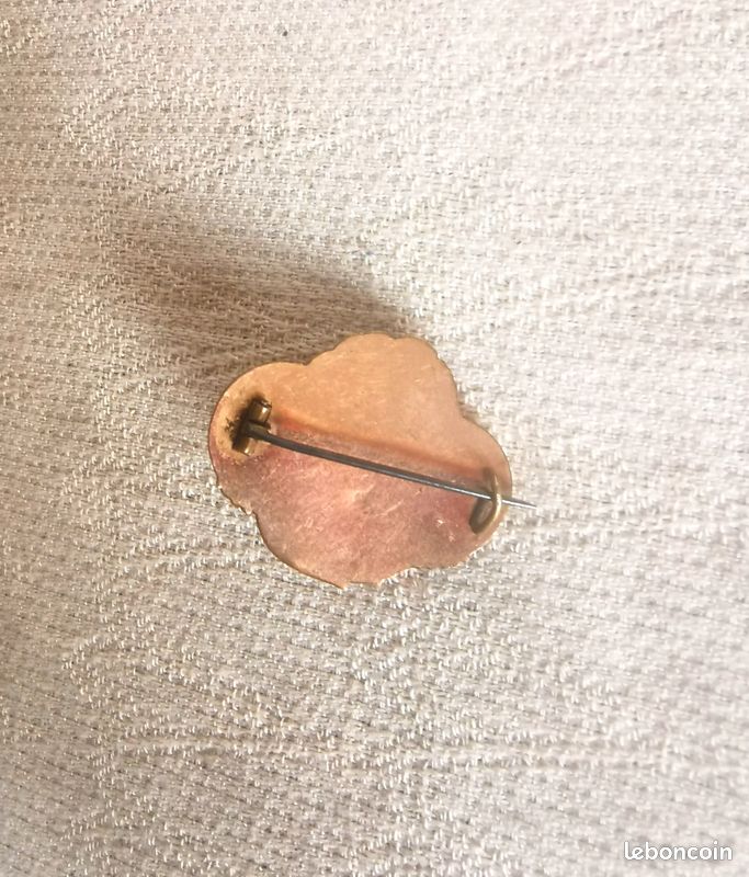 Broche Ancienne Art Déco En Métal Doré - Vintage, Bon état - Occasion