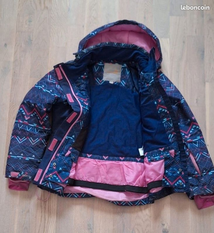 Doudoune / Veste De Ski Pour Fille Wanabee - Taille 6-7 Ans, Couleur Noir, Occasion Très Bon état