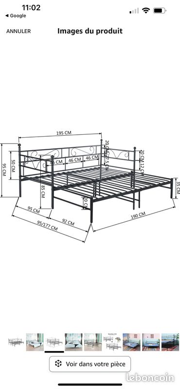 Banquette, lit, + lit simple neuf (image 2)