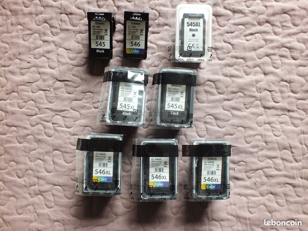 Cartouches vides CANON 545 et 546 + 545XL ET 546 XL (image 1)
