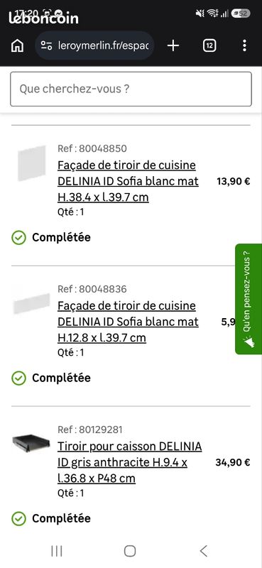 Îlot centrale de cuisine + 2 tabourets (image 7)