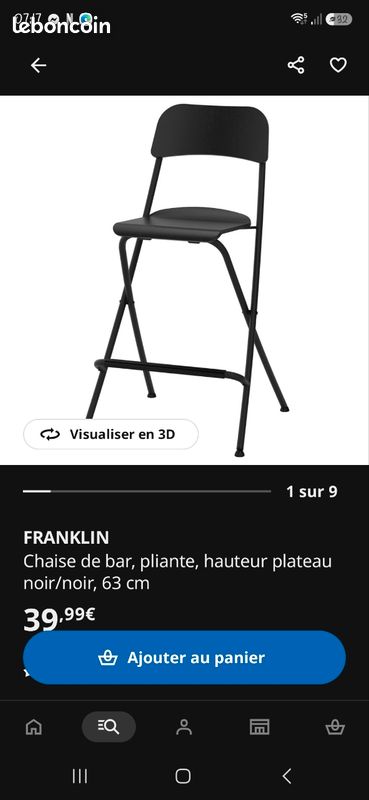 Table de bar et chaises IIKEA (image 2)