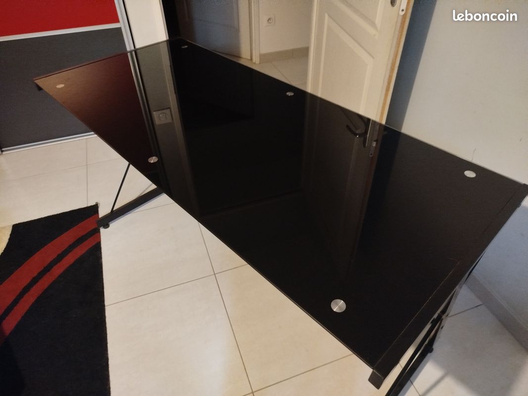 2 Bureaux en verre noirs (image 4)