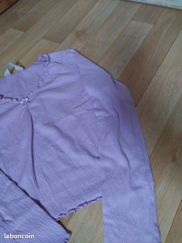 T-shirt manches longues viole pâle (image 2)