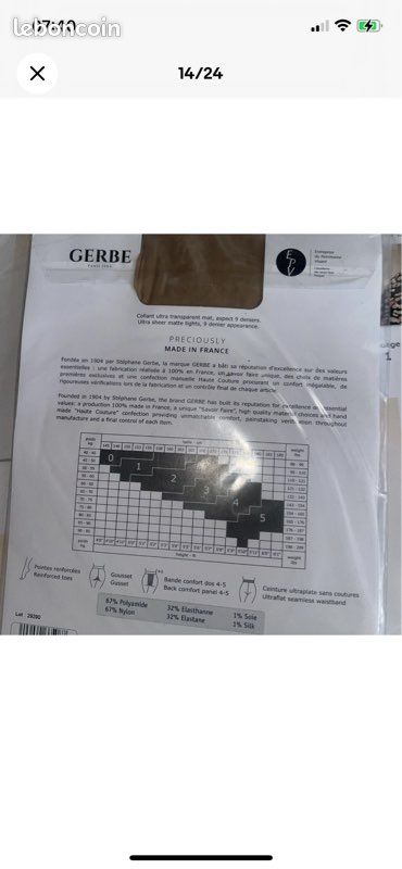 Gerbe 37 paires de collants et bas taille 1 (image 10)