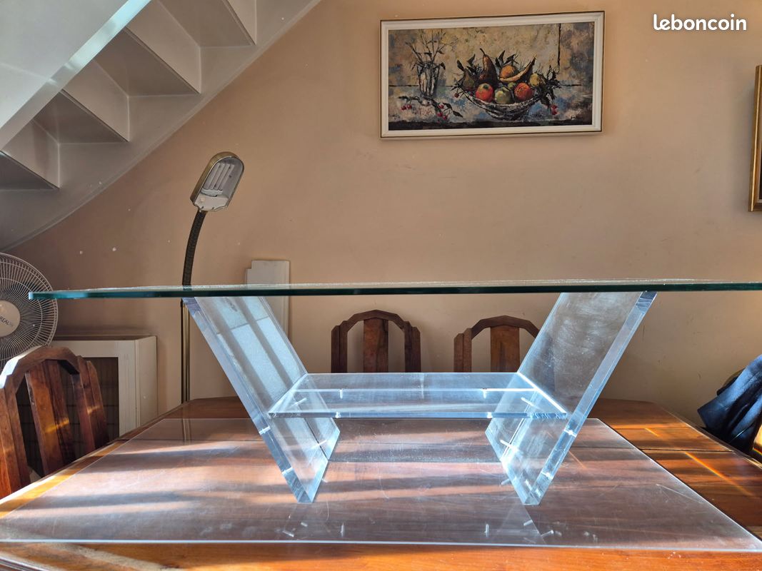 Table basse plexiglas et plateau verre (image 2)