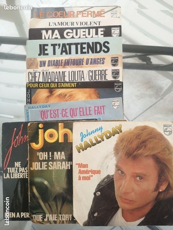 10 Disques vinyles Johnny Hallyday (image 1)