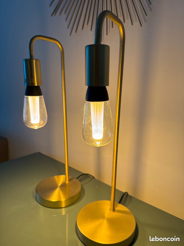 Lampe de chevet en laiton (image 3)