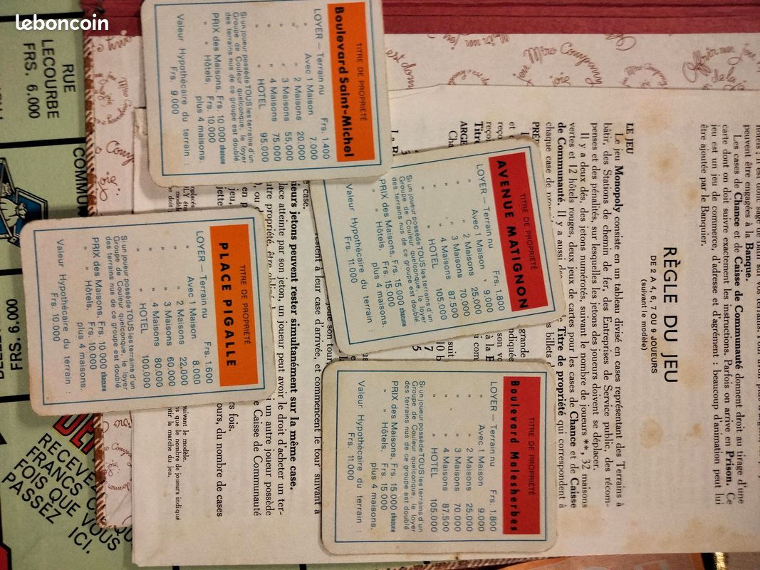 ANCIEN RARE VINTAGE Monopoly Miro France Collection Années 50/60 Complet En Boit EUR 55,90 - FR