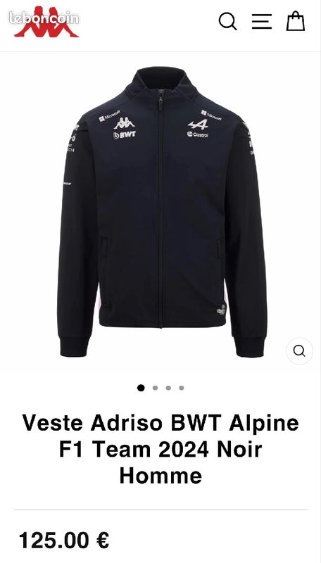 Veste Adriso BWT Alpine F1 Team 2024 Noir Homme (image 1)