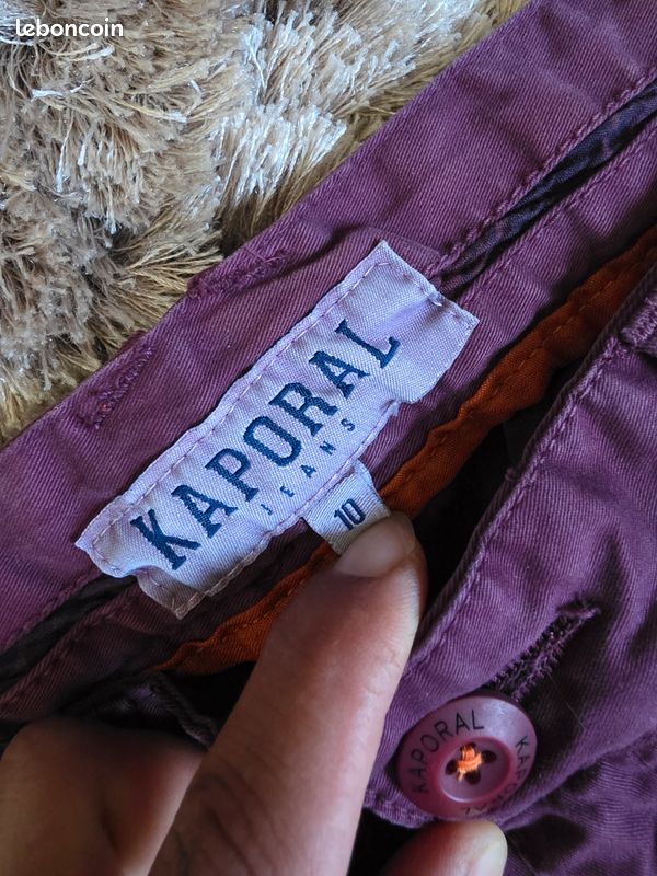 Pantalon Chino Kaporal Junior Bordeaux — Taille 10 ans (image 3)