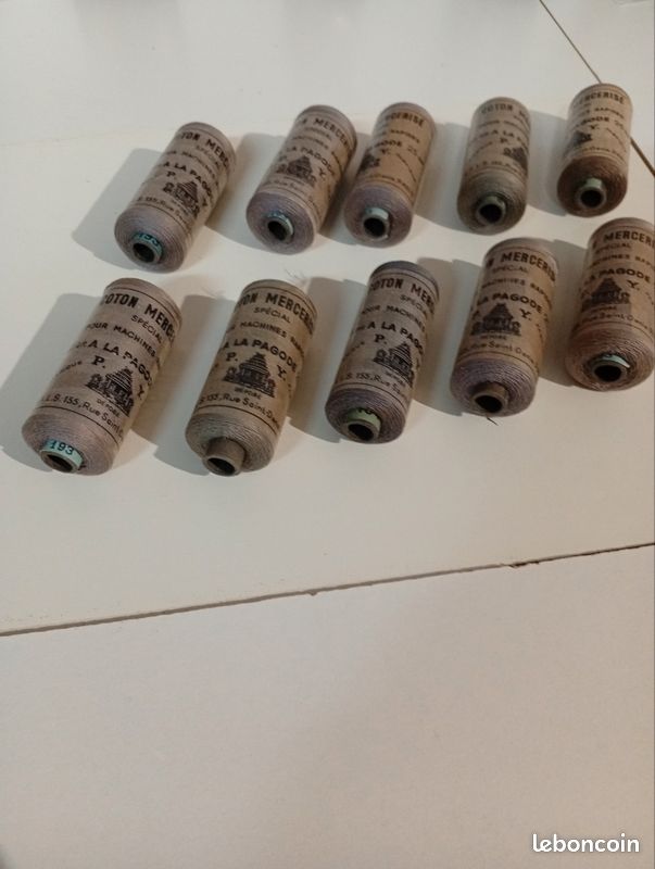 Lot de 10 bobine coton Mercerisé (pour machine rapide) lot8 (image 1)