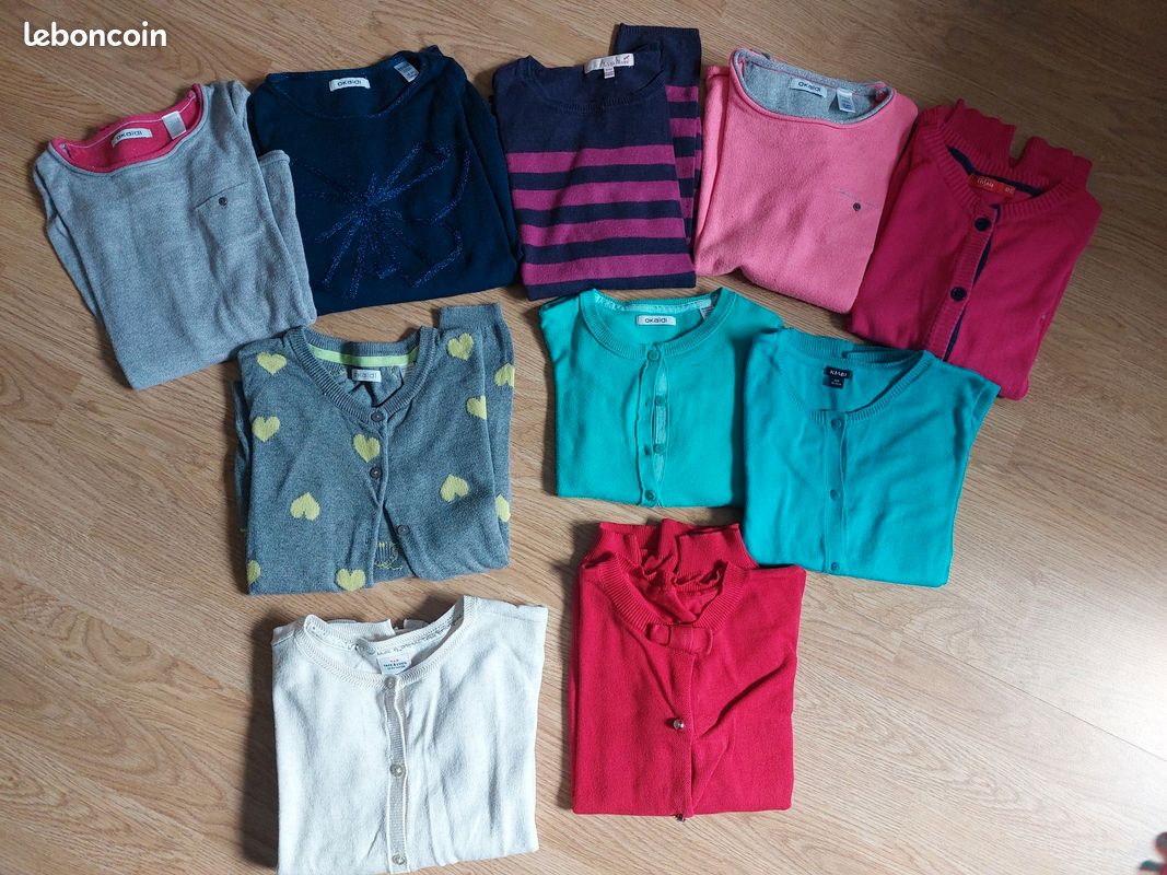 Lot 10 gilet, fille 10 ans (image 2)