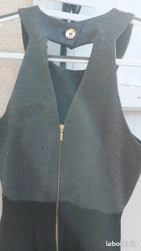 Robe bicolore gris noir Closet taille 10 neuf robe de Noël (image 5)
