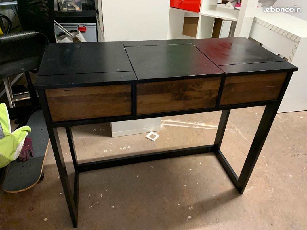 Bureau/coiffeuse en bois en très bonne état (image 4)