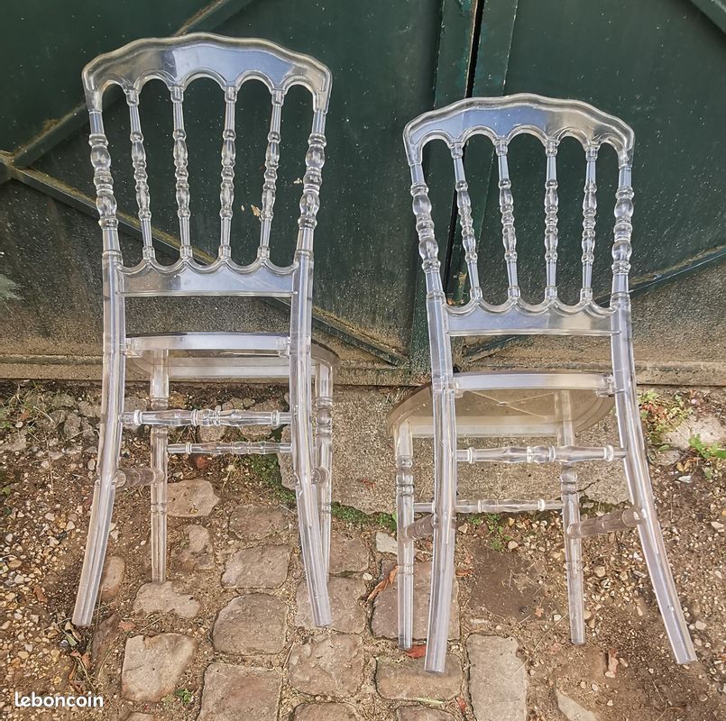 2 chaises Napoléon III transparentes en plexi (image 2)
