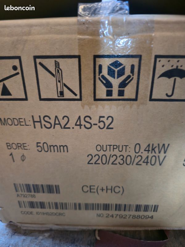 Pompe submeserible tsurumi HSA2.4S-52 avec flotteur (image 2)