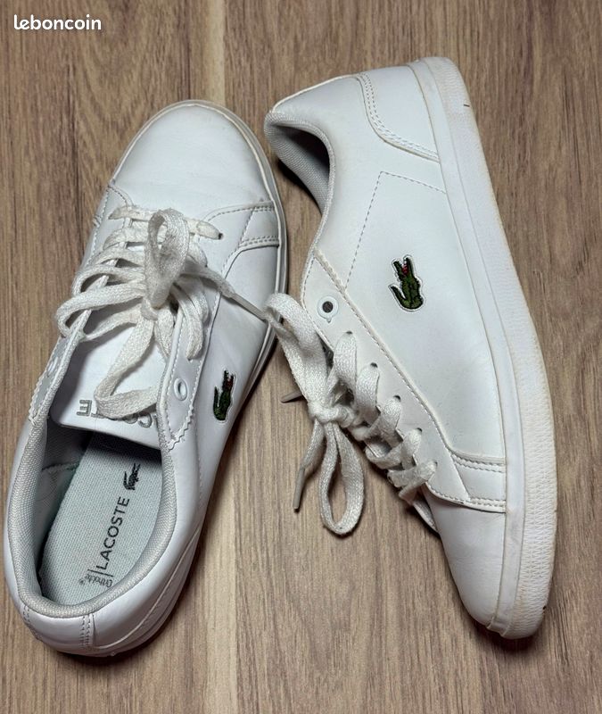 Baskets Lacoste fille taille 35 blanche (image 3)