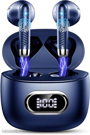 Écouteurs Traducteur Instantané Bluetooth 5.4 - 7 Modes De Traduction - 164 Langues - Pour Voyages, Réunions, études - Bleu
