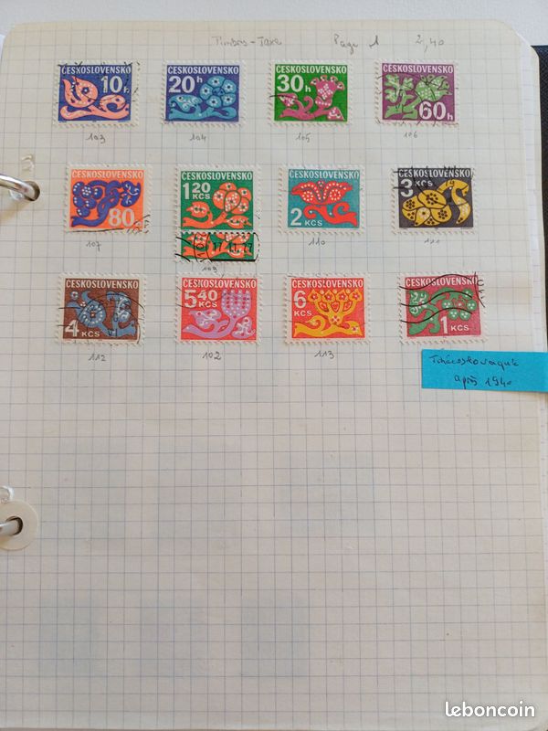 7 Timbres Tchécoslovaquie - Période 1971 / 1982 - Collection