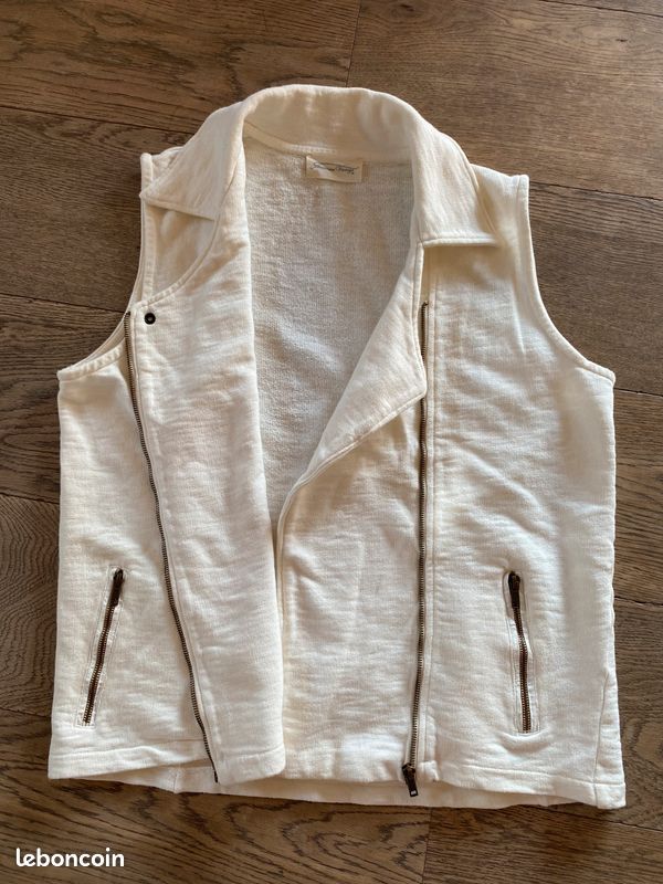 American Vintage la veste sans manche écru (image 4)