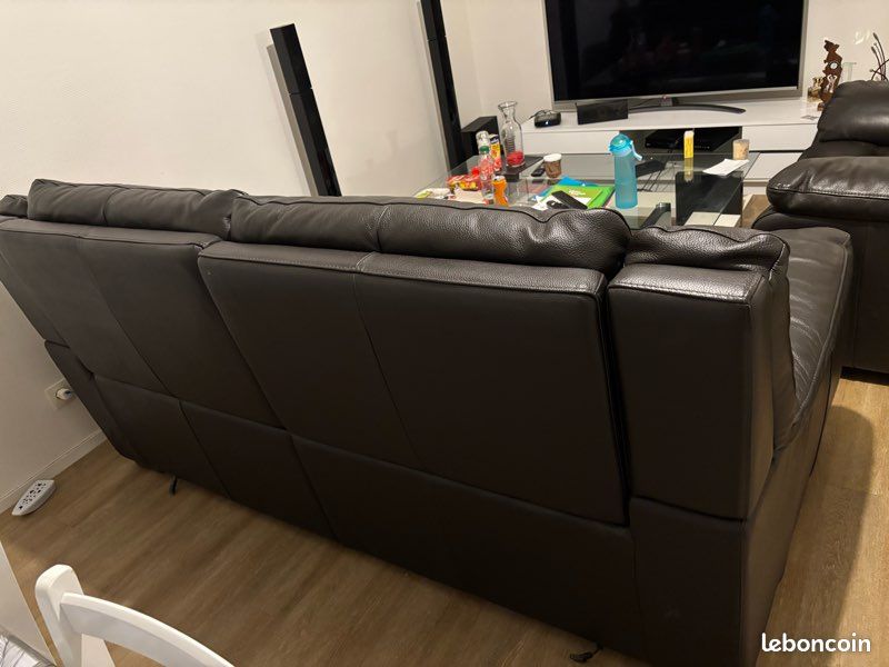 Canapé et fauteuil électrique en cuir (image 4)