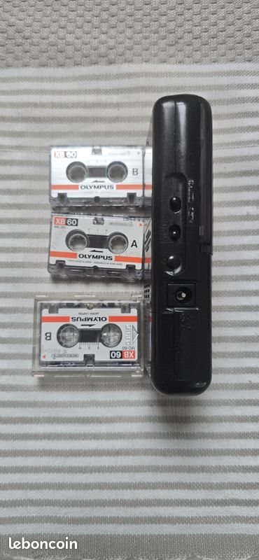 Lecteur enregistreur Microcassette, Dictaphone Olympus Pearlcorder S921 avec 3 micro cassettes (image 4)
